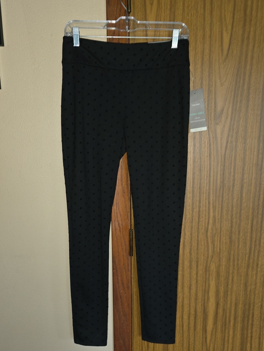 Maurices Black Polka Dot Ponte Leggings